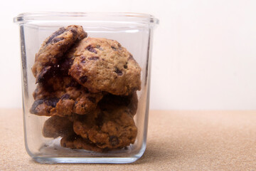 Stack of chocolate cookies
