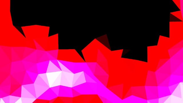 Abstract fractals in red, pink, black, white, background animation
