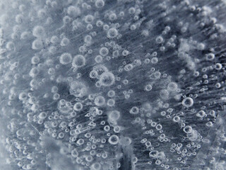 Macro shot of frozen surface