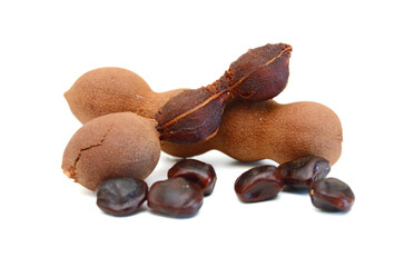 Sweet tamarind on a white background