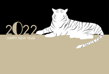 2022年　寅年　年賀状　テンプレート　素材