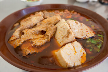 stinky tofu with soup