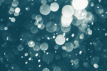 Blue bokeh from natural water