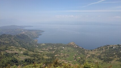 Naklejka premium Panorama Lake Toba,North sumatra Indonesia