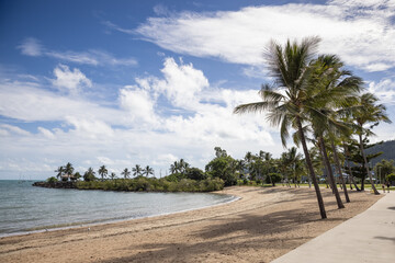 View of the beach at Airlie Beach in Queensland Australia