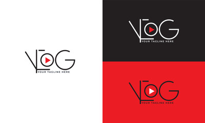 Creative logo for video vlog or channel