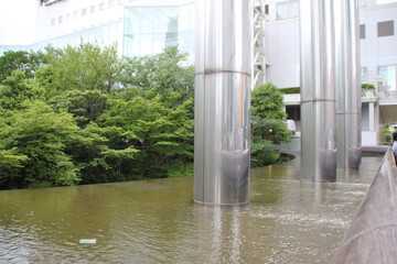 Column row of Umeda district, Osaka Japan