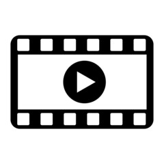 Fototapeta premium Play video icon. Movie icon . Vector illustration.
