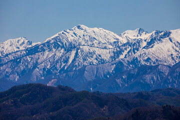 snow covered mountains