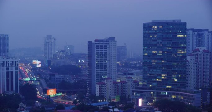 Time Lapse at Section Seventeen Neighborhood in Kuala Lumpur, Malaysia 