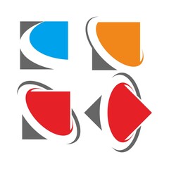 Faster template logo design vector
