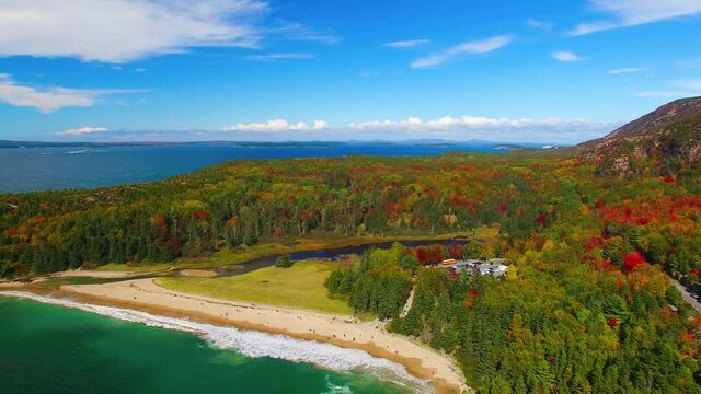 Acadia National Park in Foliage Season, Maine, USA