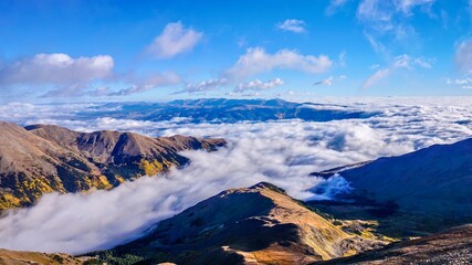 Above the Clouds on the Summit of a Colorado Fourteener