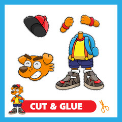 Cute Dog Back To School Cut and Glue