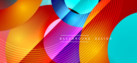Color block vector abstract background, dynamic shapes on color gradient. Trendy geometric abstract background for your text, logo or graphics
