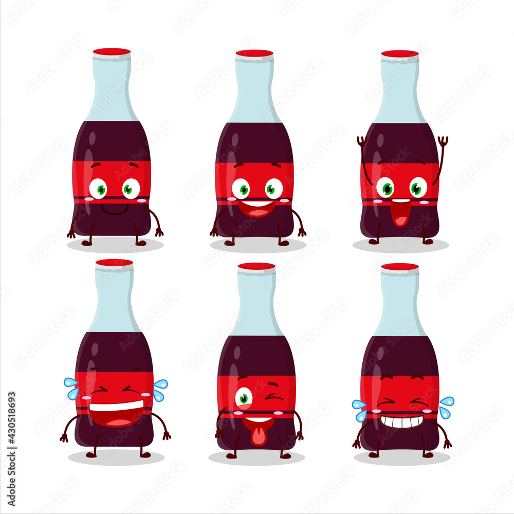 Canvas Prints cartoon character of soda bottle with smile expression