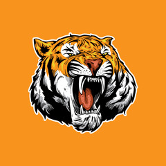 illustration tiger roar