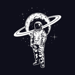 t shirt astronaut artwork