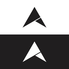 triangle logo design simple black