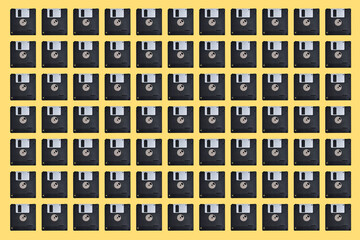 Pattern with many floppy disks