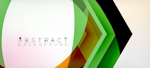 Transparent hexagons geometric shapes abstract background