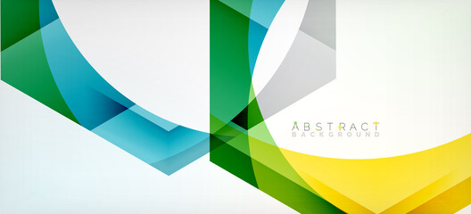 Obraz premium Vector color hexagons geometric abstract background