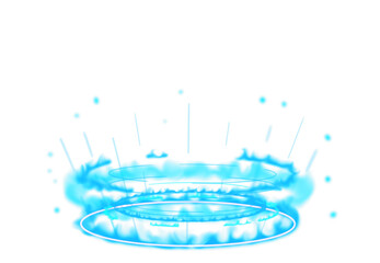 Blue flame magic circle design