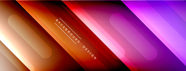 Dynamic lines abstract background. 3D shadow effects and fluid gradients. Modern overlapping forms