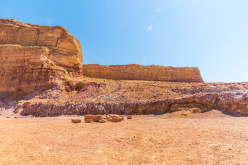 Ramon Crater colors Harem colors, geological sections of the earth's condenser and ancient...