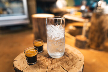 Iced coffee in a cup