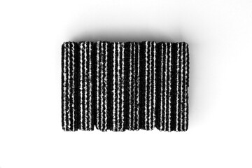 Black wafers isolated on white background.