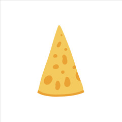 Hand drawn vector illustraction of swiss cheese. Isolated on white background.