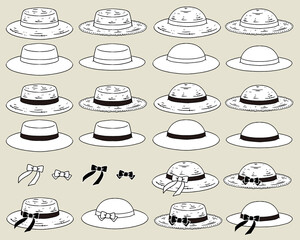 麦わら帽子01-線画02