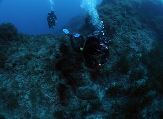 Fototapeta na wymiar Scuba Diving Malta Gozo Comino