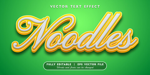 Text Effects 3D Noodles, Editable Text Style