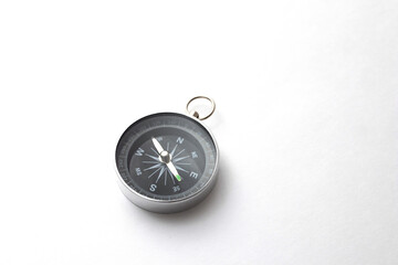 Magnetic compass isolated on white background