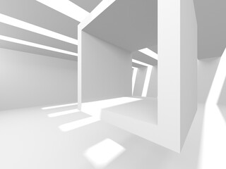Abstract White Architecture Design Concept