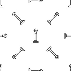 Grey line Monument of Independence in Kiev icon isolated seamless pattern on white background. Kyiv, Ukraine. Vector