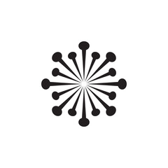 Dandelion flower logo design template