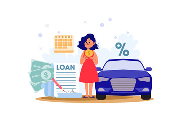 Financial Illustration concept. Flat illustration isolated on white background.