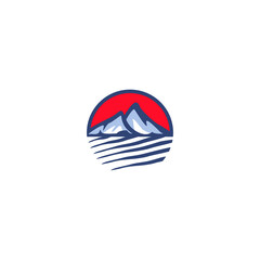 Logo with mountain icons suitable for sport company and many others. 
Iconic logo gives impression clear and trustworthy.