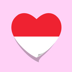 I love Indonesia flag heart