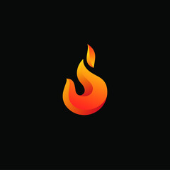 abstract fire flame icon logo vector illustration, 
Stylized and graceful in minimalist style.