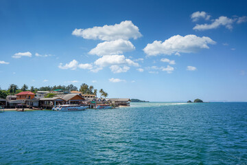 The Thai island of Koh Lanta. Village by the sea in the Tropics.