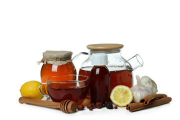 Concept of alternative cold treatment isolated on white background