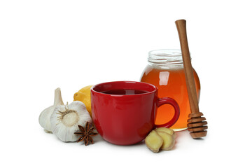 Concept of alternative cold treatment isolated on white background