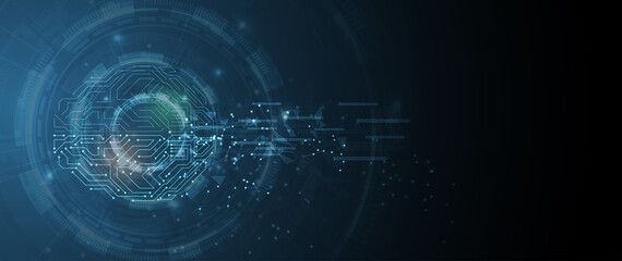 Abstract human brain. Artificial intelligence technology. Science background