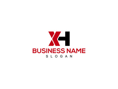 XH Letter Logo, xh logo icon vector for business