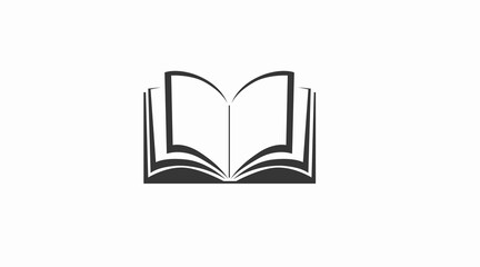 Vector Isolated Illustration of a Book. Black and White Book Icon