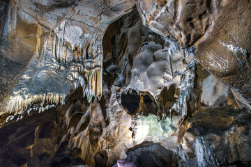 Zlot Cave, Eastern Serbia - Cave decorations and rock formations in remarkable shapes - obrazy, fototapety, plakaty